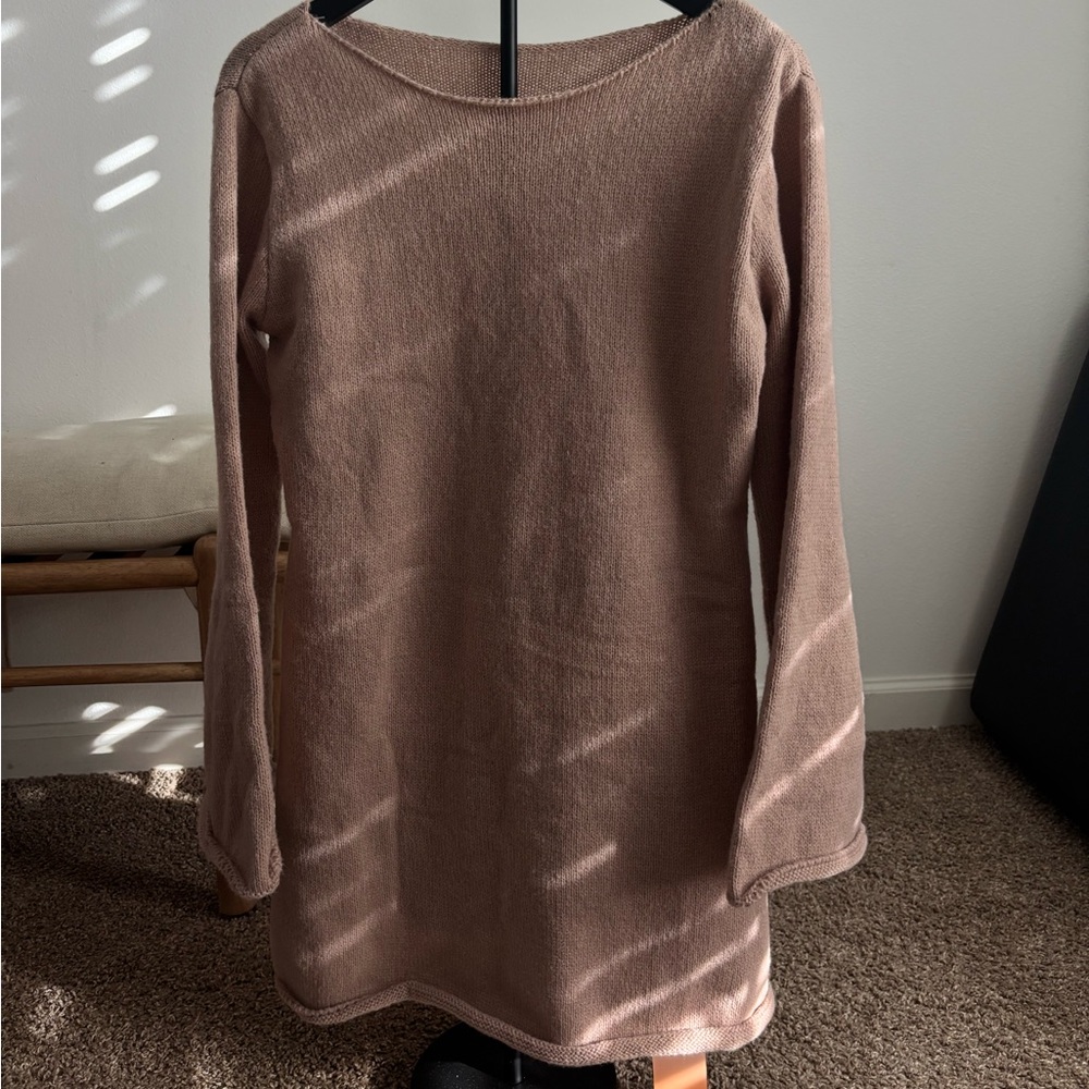 Forever 21 Soft Brown Long Sleeve Dress